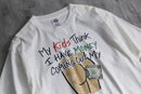 2000s humor message print tee
