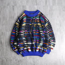 90s “COOGI” pure wool psycho color 3D knit