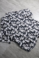 1990s flower design open collar shirt