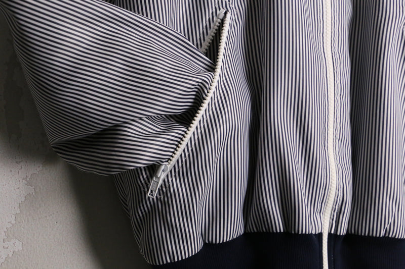 "LACOSTE" stripe pattern blouson