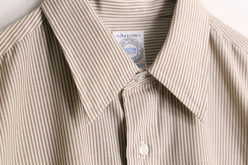 70's “Arrow “double cufflinks stripe shirt