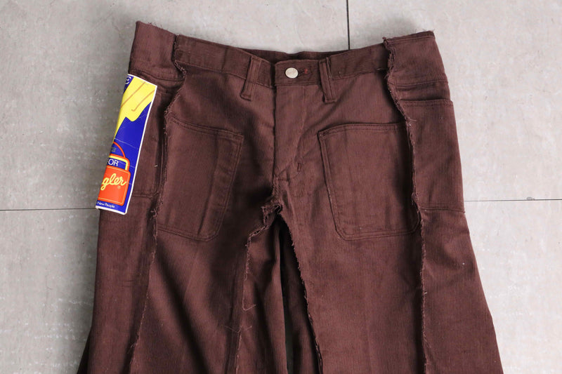 remake "再構築" reddish brown color corduroy buggy flare pants