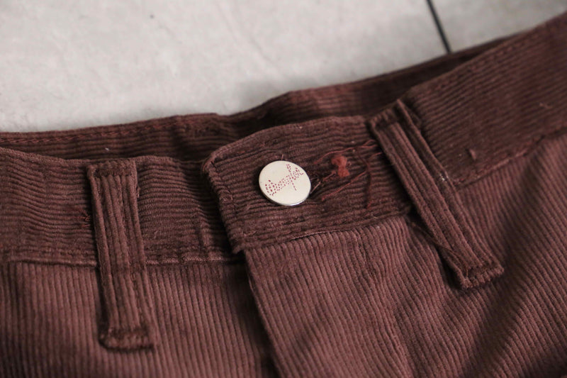 remake "再構築" reddish brown color corduroy buggy flare pants