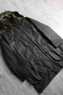 90s “Barbour” BORDER olive color oiled jacket