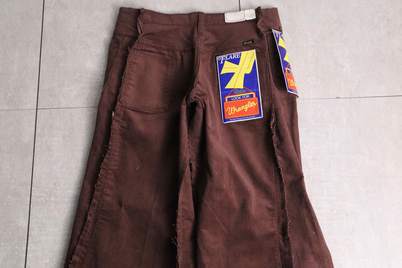 remake "再構築" reddish brown color corduroy buggy flare pants