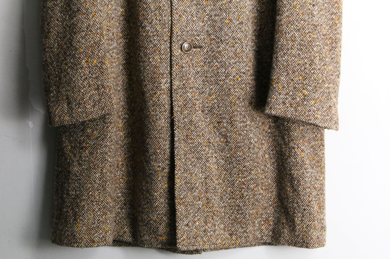 tweed single middle coat