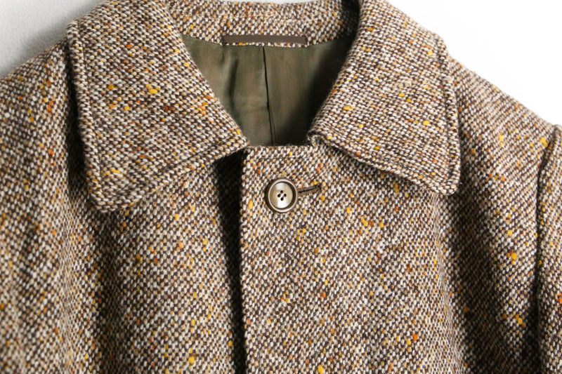 tweed single middle coat