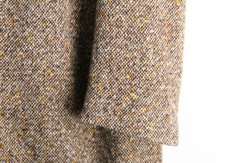 tweed single middle coat