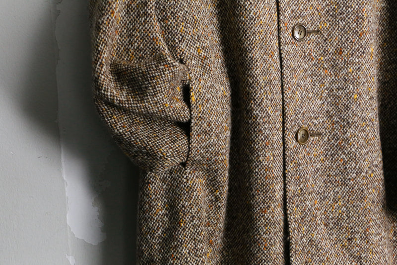 tweed single middle coat