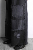 "Re:make" extra buggy black denim