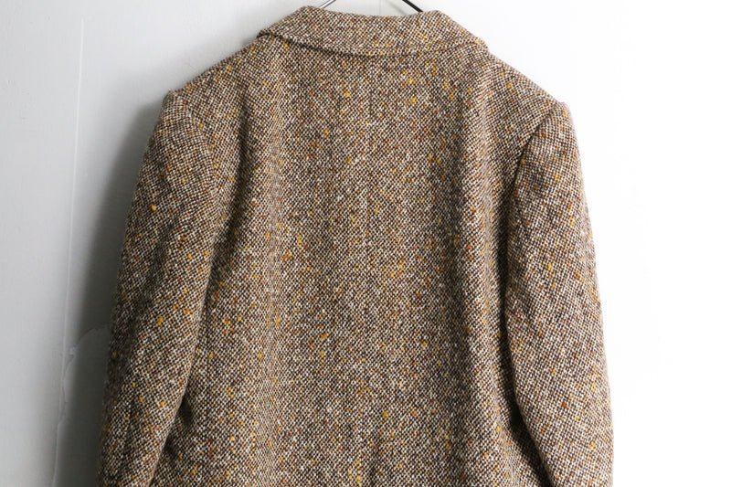 tweed single middle coat