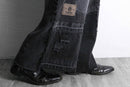 "Re:make" extra buggy black denim