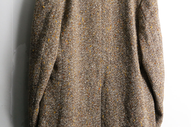 tweed single middle coat