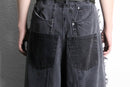 "Re:make" extra buggy black denim
