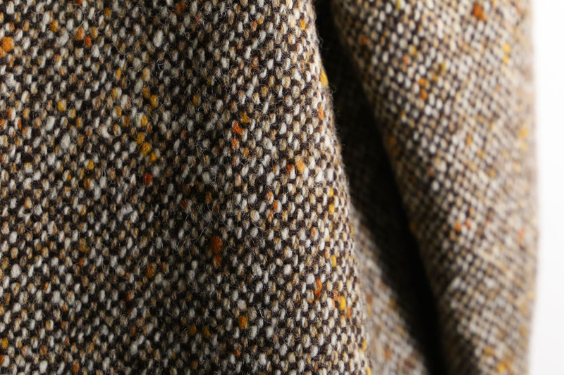 tweed single middle coat