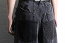 "Re:make" extra buggy black denim