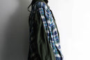 "Re:make"smooth fabric shirt docking long coat