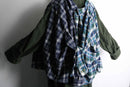 "Re:make"smooth fabric shirt docking long coat