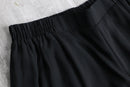 black baggy easy poly pants