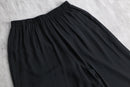 black baggy easy poly pants