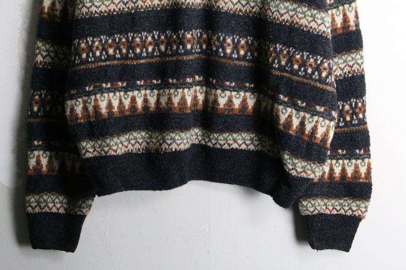 “TUNDRA” fair isle wool knit