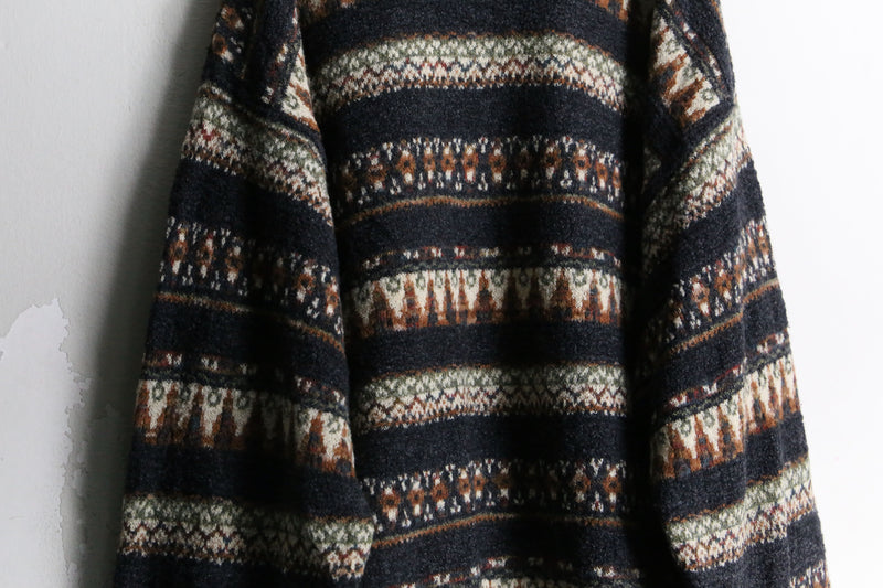 “TUNDRA” fair isle wool knit