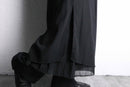 layered design black cropped pants