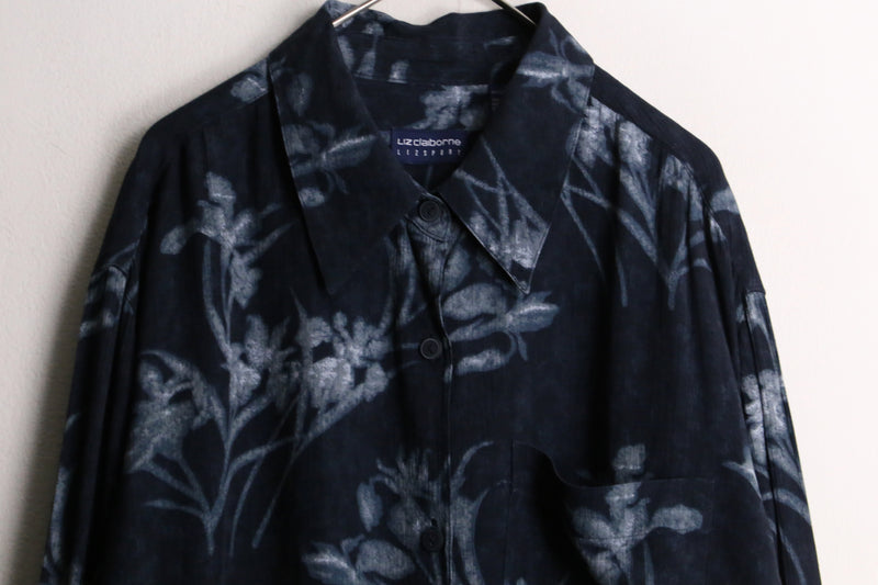 “LIZ Claiborne” flower pattern shirt