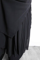 layered design black cropped pants