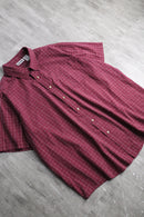 90's KING SIZE 2XL S/S check shirt