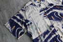 1990s KAHARA tropical sea graphic rayon shirt