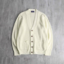 “ARROW” ivory rib knit cardigan