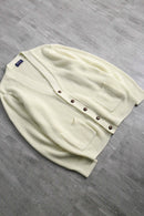 “ARROW” ivory rib knit cardigan