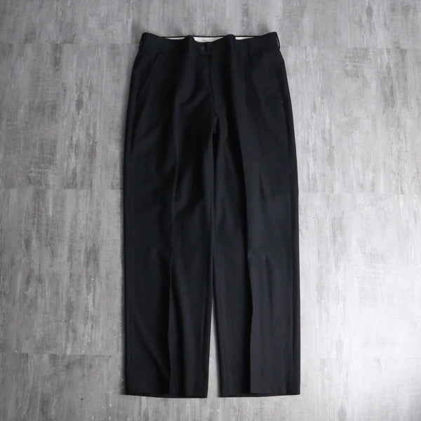 2000s VERSACE no tuck stripe trousers