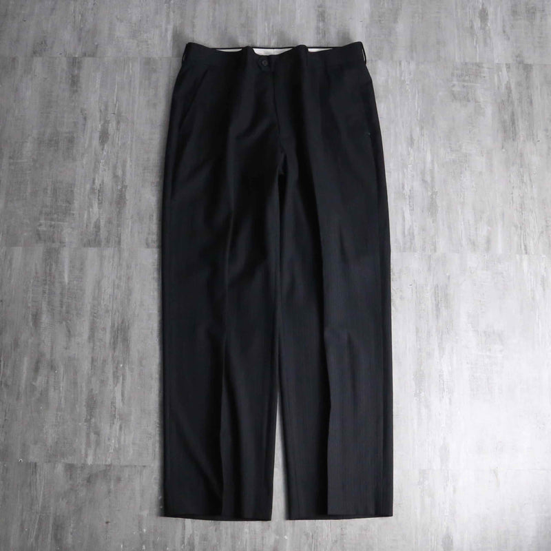 2000s VERSACE no tuck stripe trousers