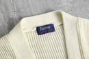 “ARROW” ivory rib knit cardigan