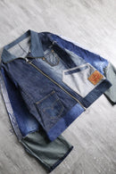 "Re:make" asymmetry denim jacket