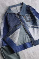 "Re:make" asymmetry denim jacket