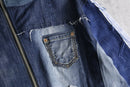 "Re:make" asymmetry denim jacket