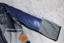 "Re:make" asymmetry denim jacket