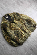 1980-90s leopard shaggy jacket