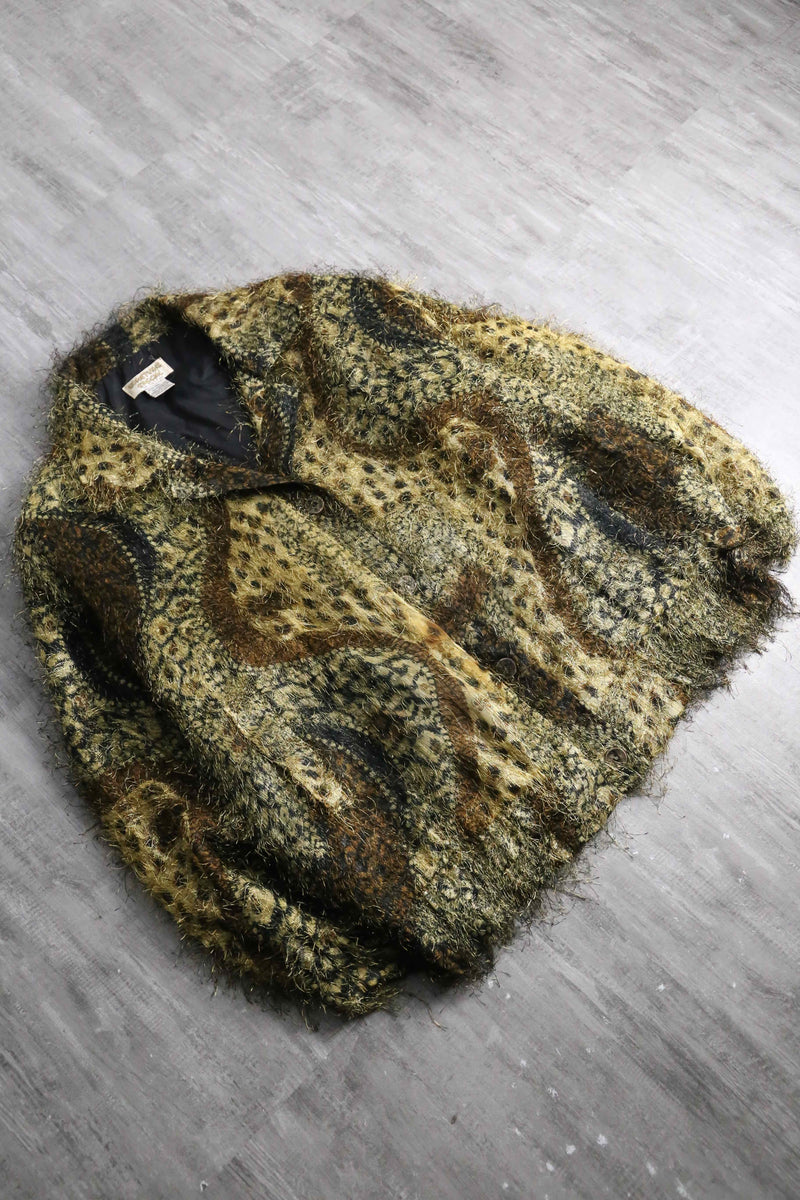 1980-90s leopard shaggy jacket