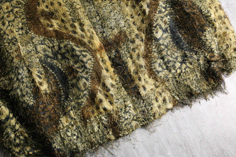 1980-90s leopard shaggy jacket