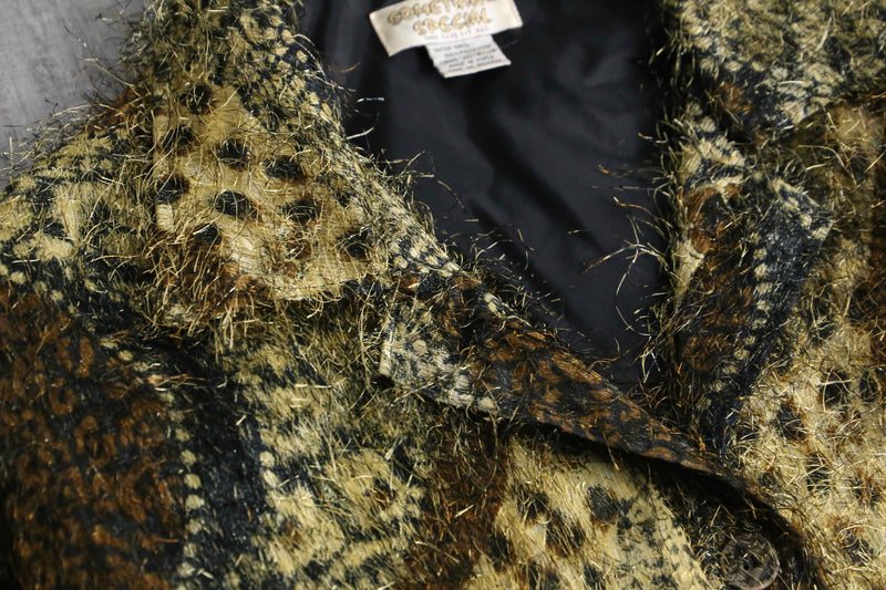 1980-90s leopard shaggy jacket