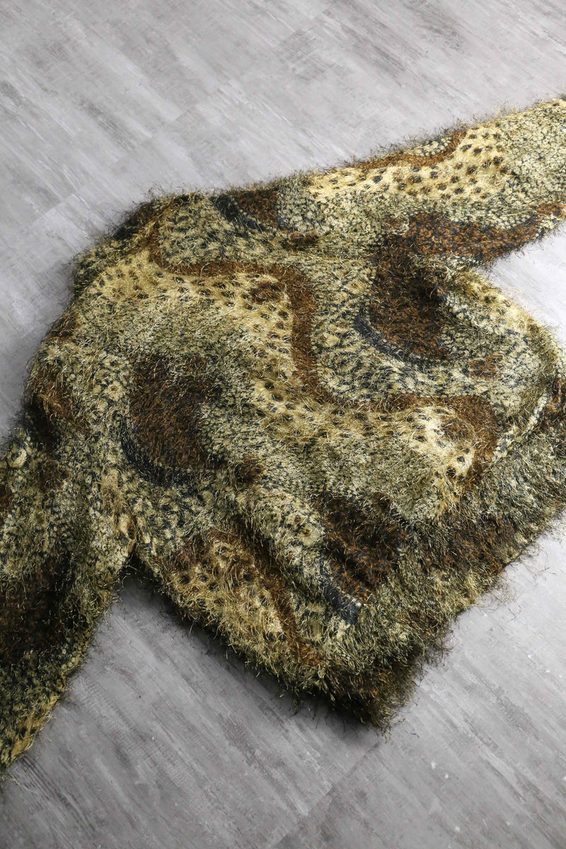 1980-90s leopard shaggy jacket