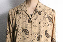 paisley pattern open collar L/S shirt