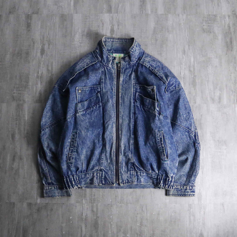 late 1980-90s chemical wash denim blouson