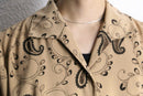 paisley pattern open collar L/S shirt