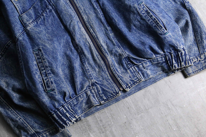 late 1980-90s chemical wash denim blouson