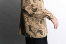 paisley pattern open collar L/S shirt